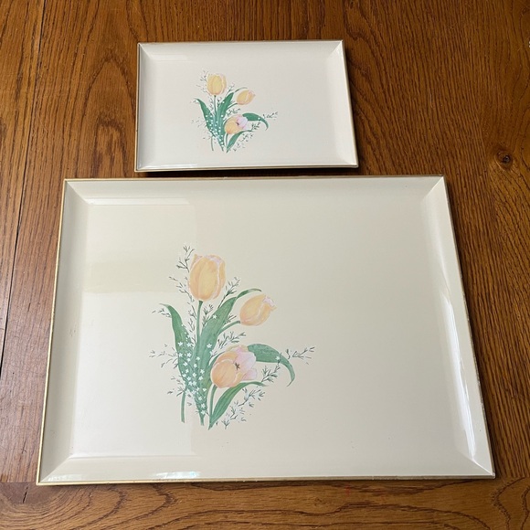Otagiri Floral tulips Tray Set - Picture 3 of 10